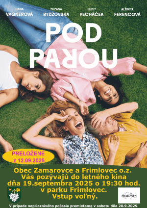 Pod parou - letné kino