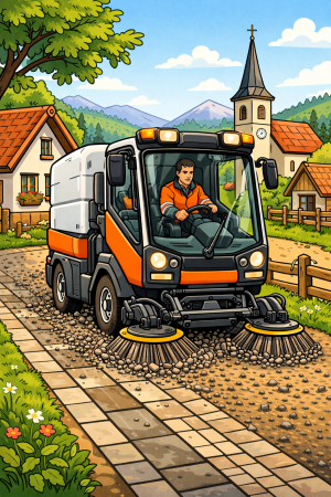 Čistenie chodníkov a miestnych komunikácii